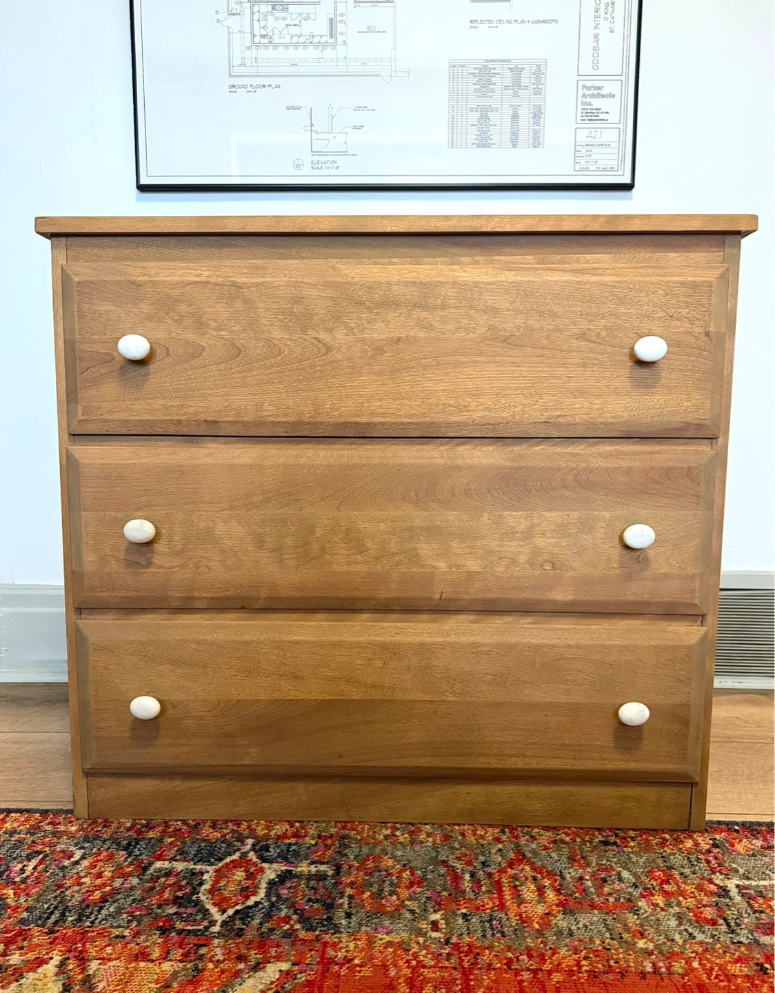 Wooden 3-Drawer Dresser