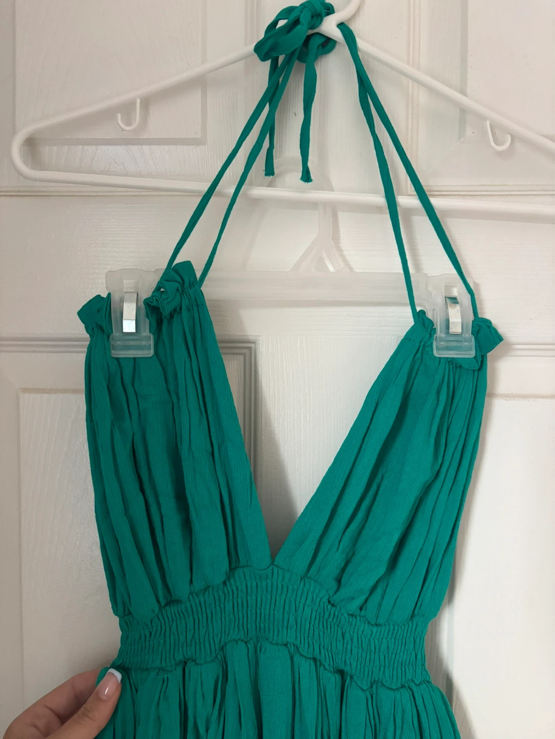 Women's Teal Halter Dress - photo 3