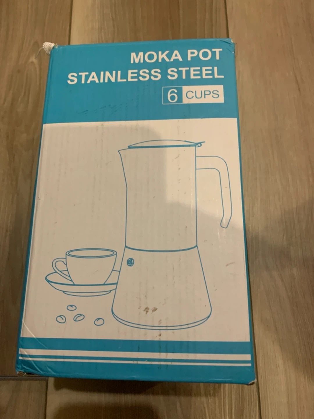 New moka Pot Stainless Steel, 6 Cups