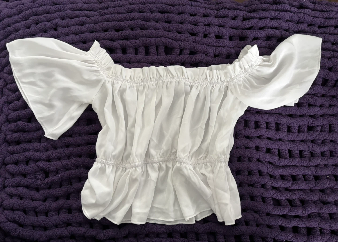 White Off-the-Shoulder Blouse