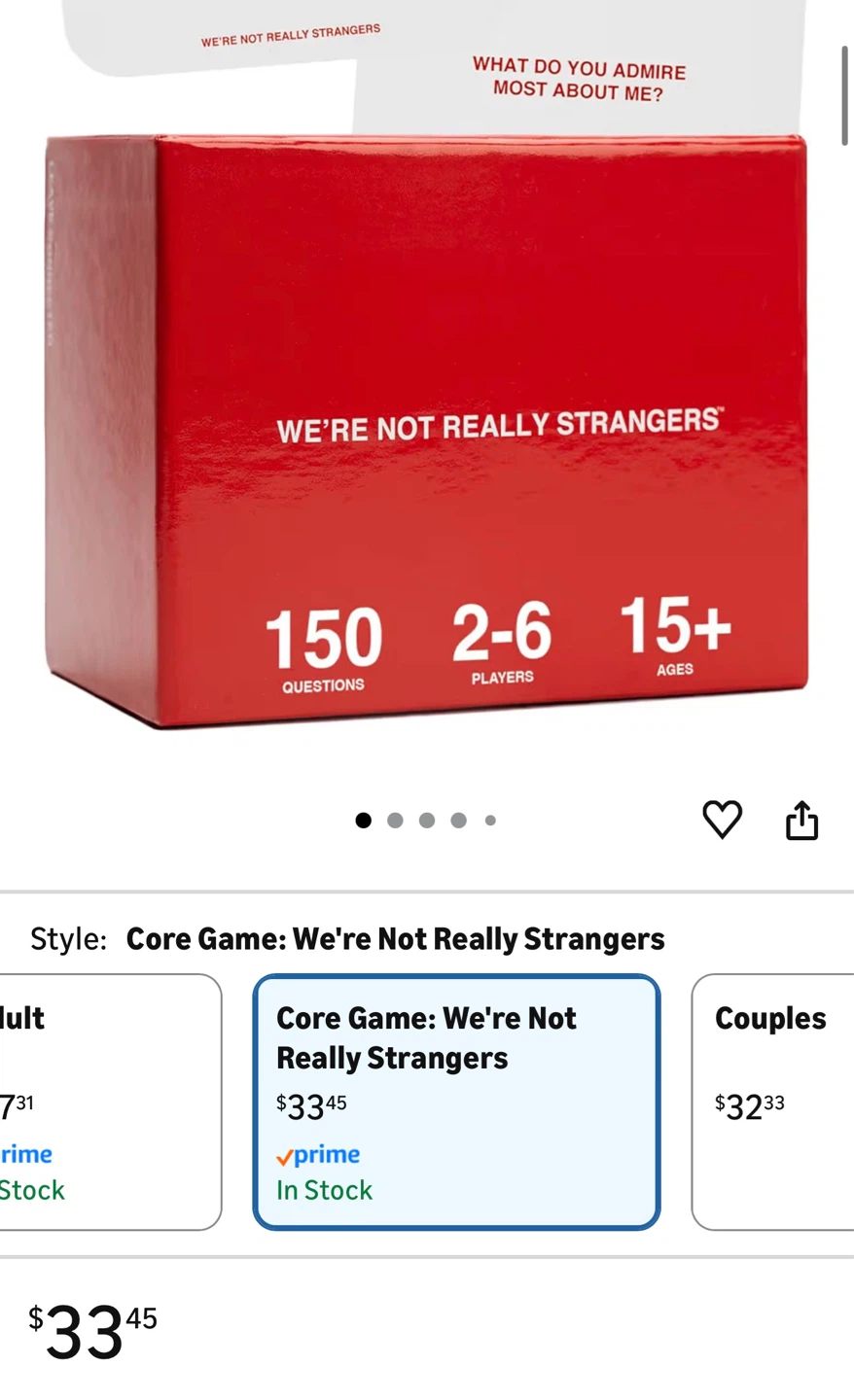 NEW We're Not Really Strangers Card Game - photo 3