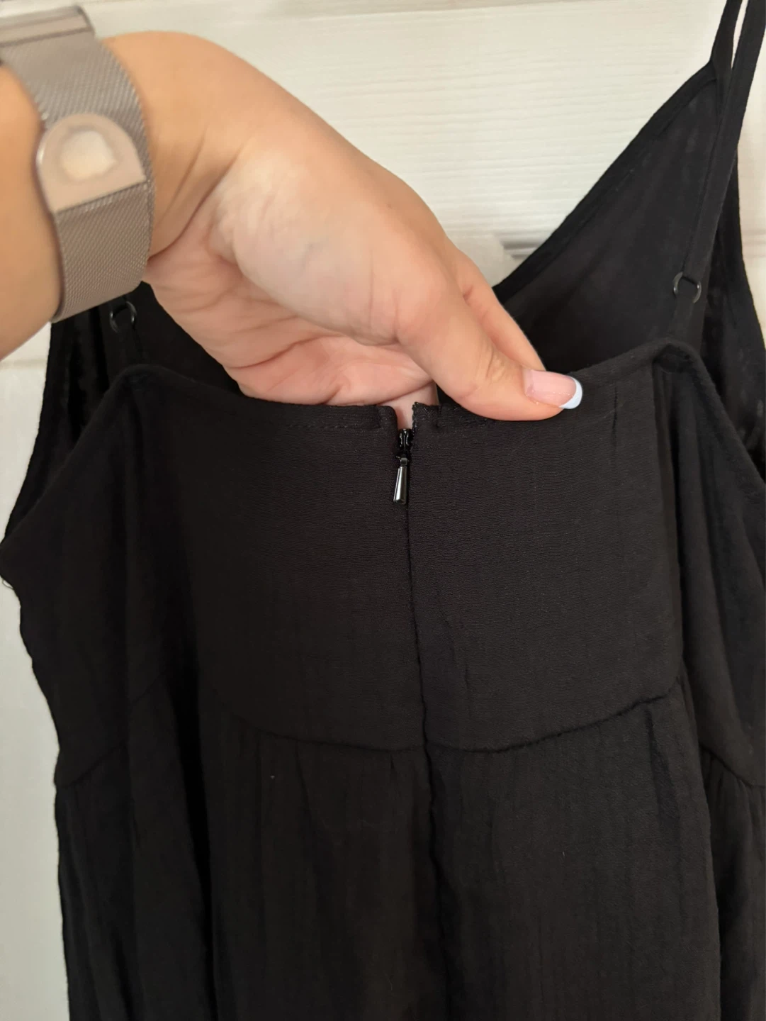 Black sundress with crochet detail - photo 5