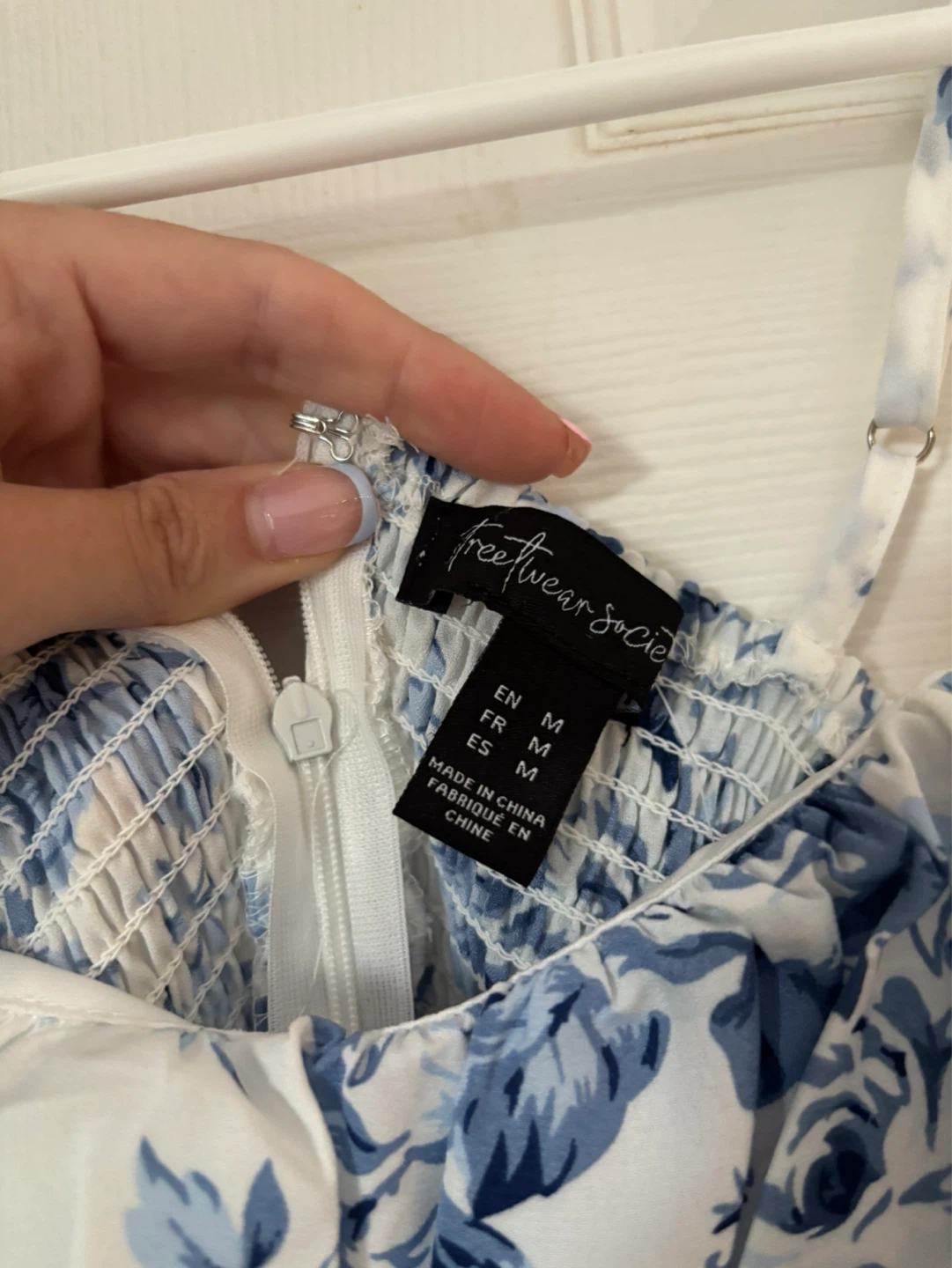 Blue Floral Midi Dress Size M - photo 4