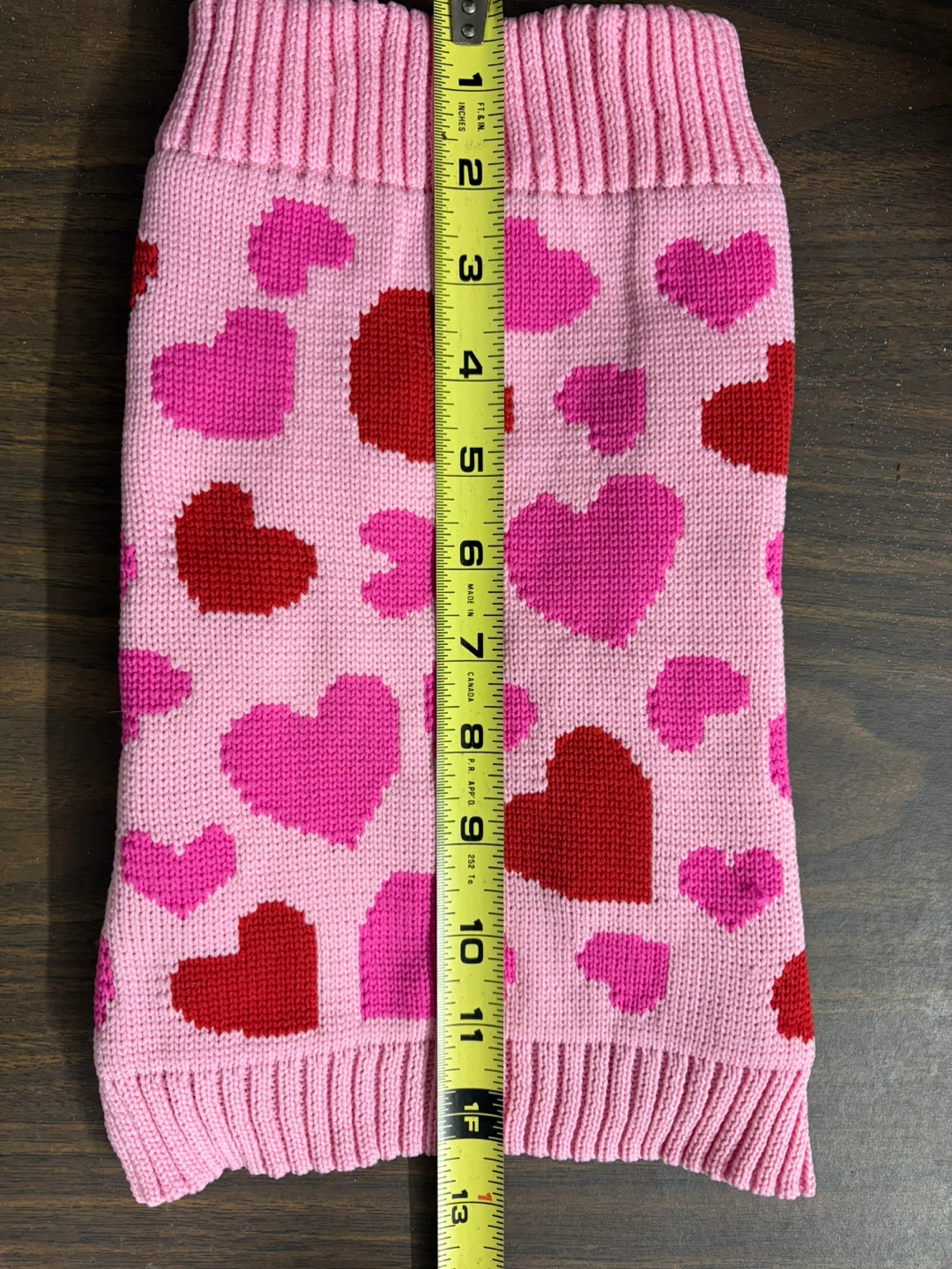 Pink Heart Pattern Dog Sweater - photo 3