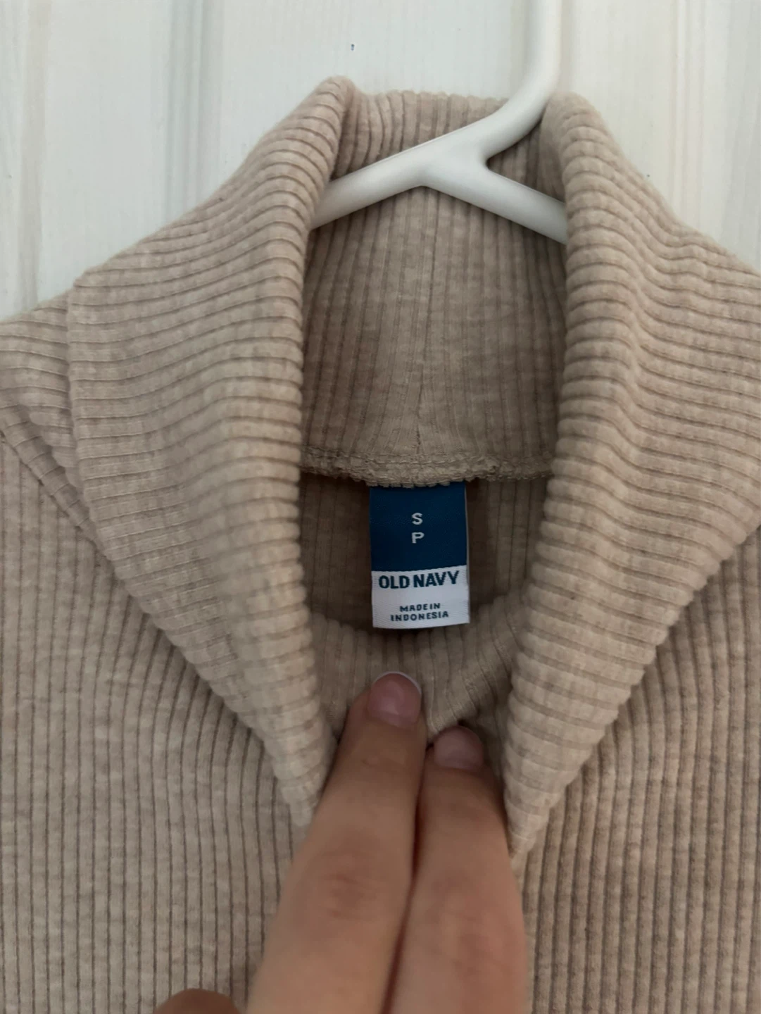 Old Navy Ribbed Turtleneck Dress - Beige - Size S - photo 3