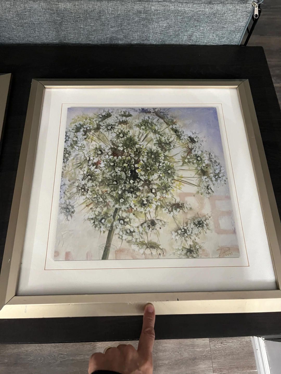 Framed floral art work pair 🌱 - photo 3