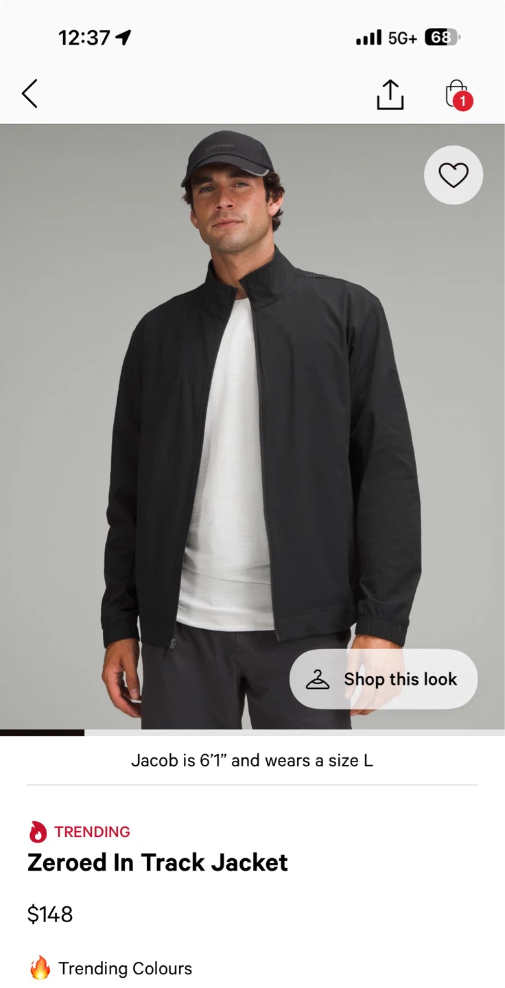 Lululemon Zeroed In Track Jacket size s