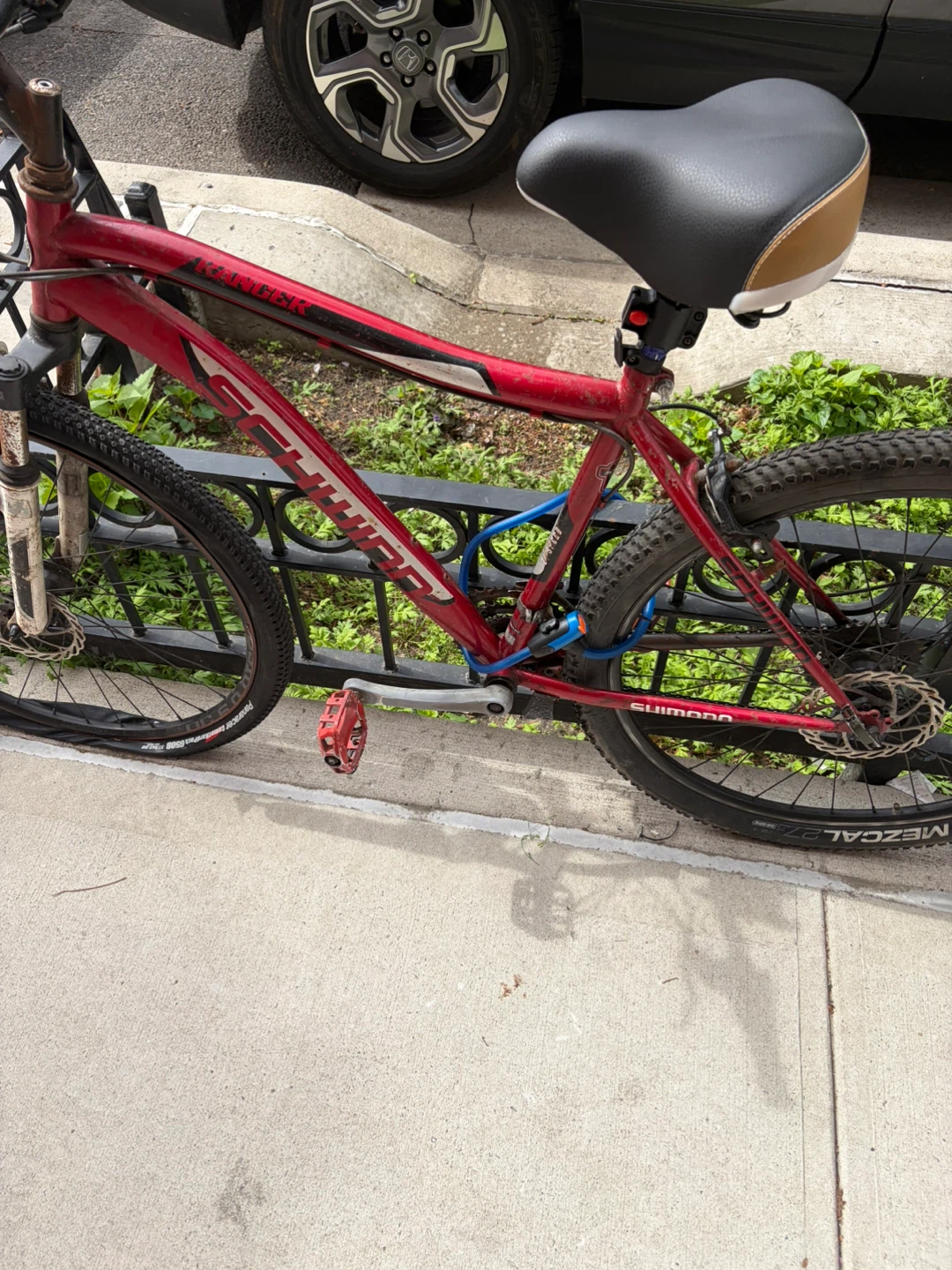 Red Schwinn Mountain Bike