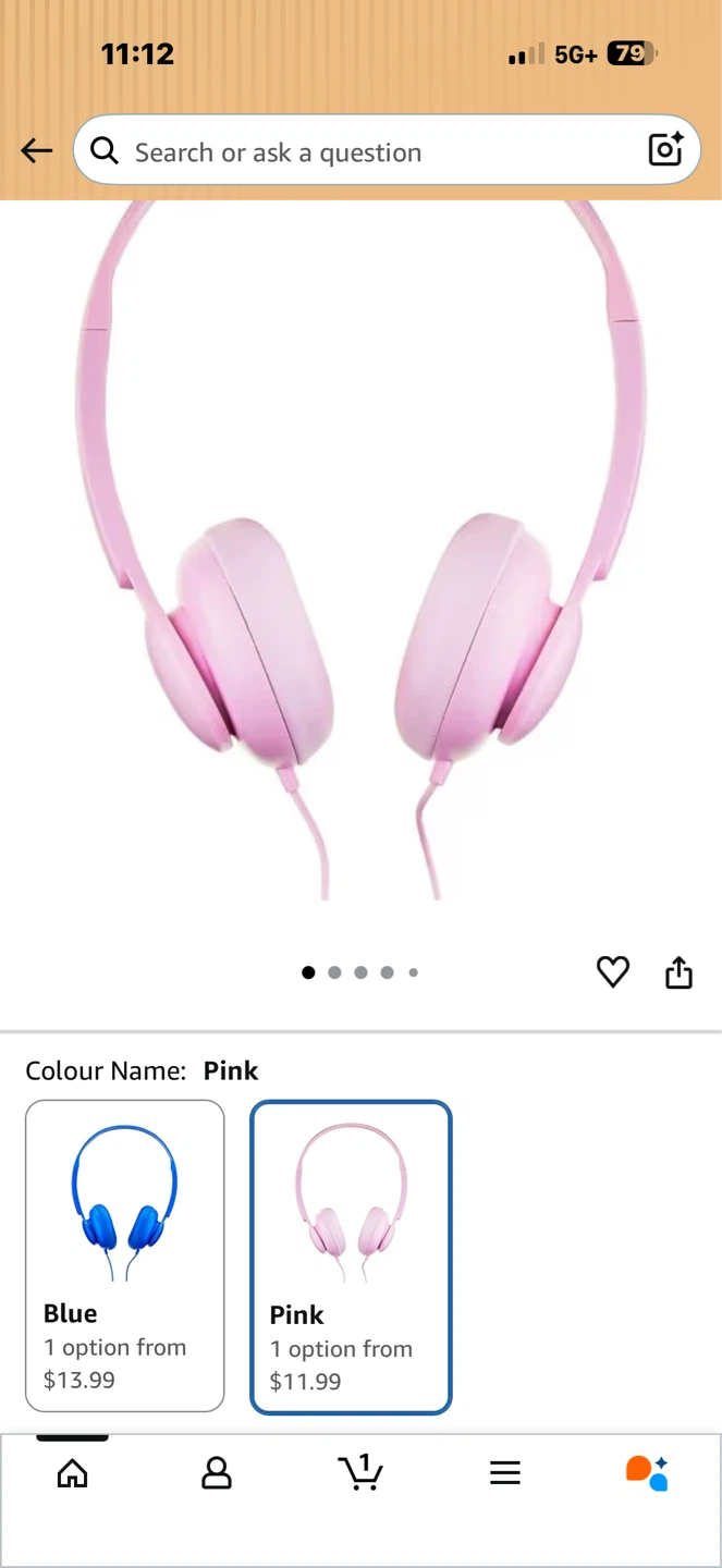 ONN. Wired ON-Ear Headphones - Pink - photo 2