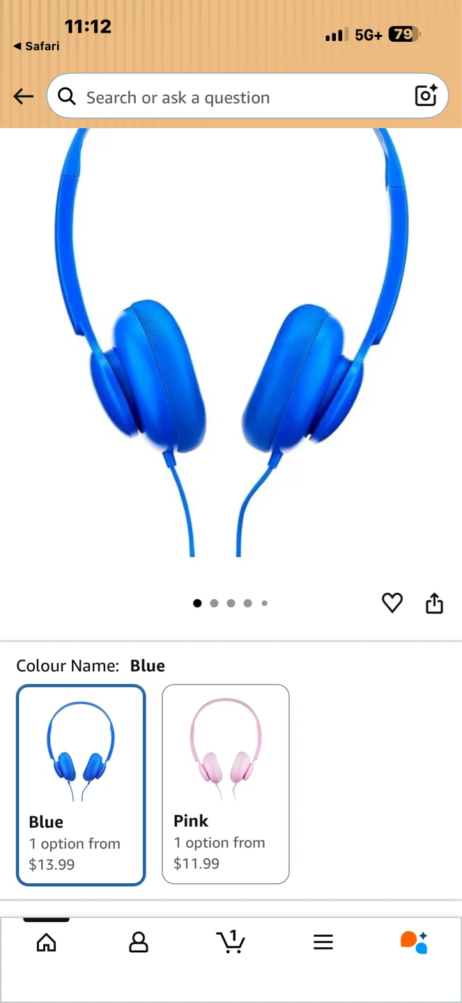 ONN Blue Wired On-Ear Headphones - photo 2