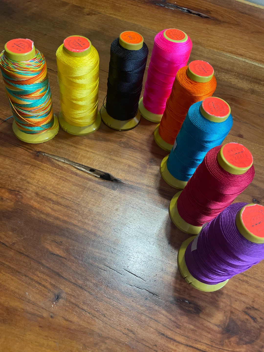 Spool of multicolour Nylon thread