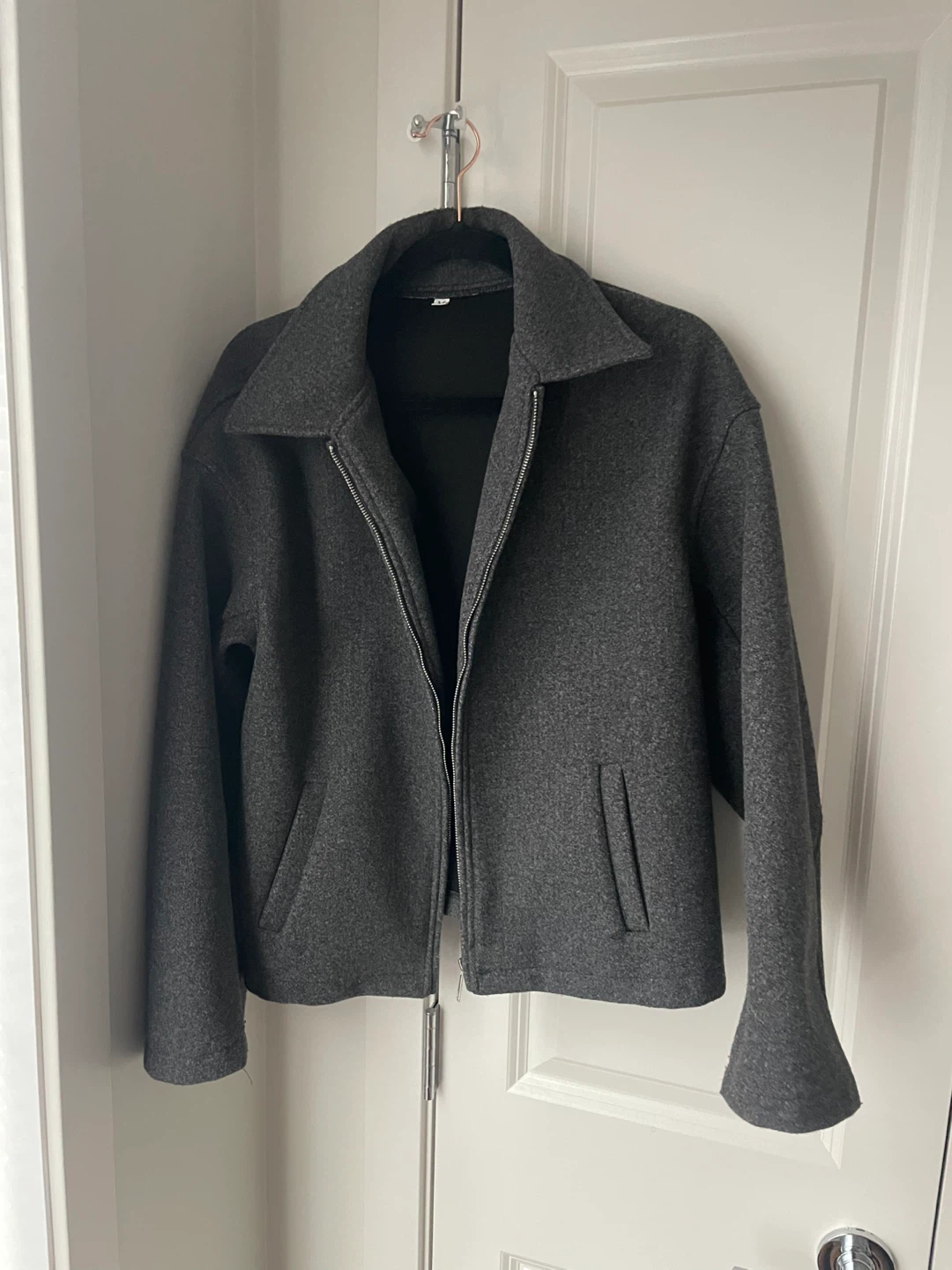 Charcoal Grey Zipper Jacket