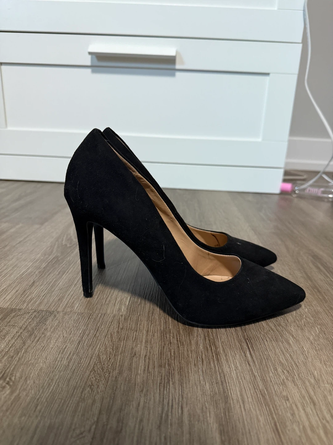 Call It Spring Black Suede High Heel Pumps