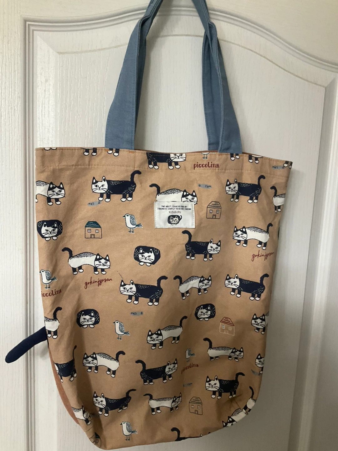 Piccolina Cat Print Tote Bag - photo 2
