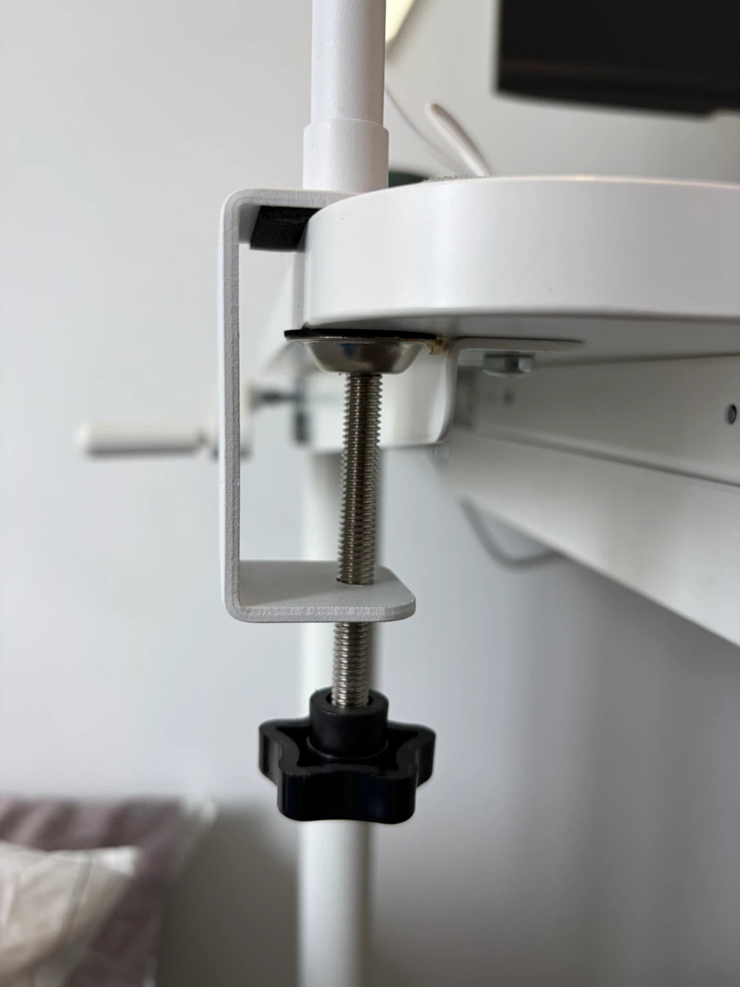 White Dual LED Desk Lamp with Clamp Mount