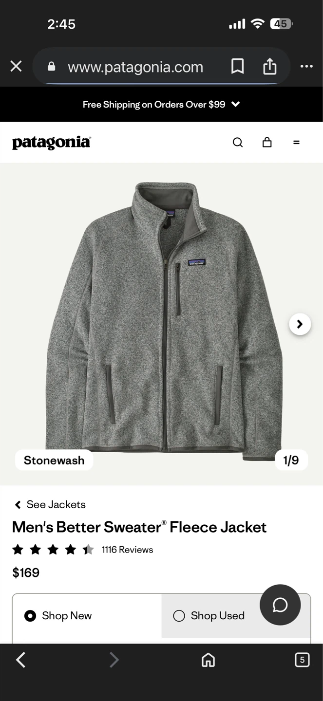 Patagonia Men's Better Sweater Fleece Jacket - photo 3