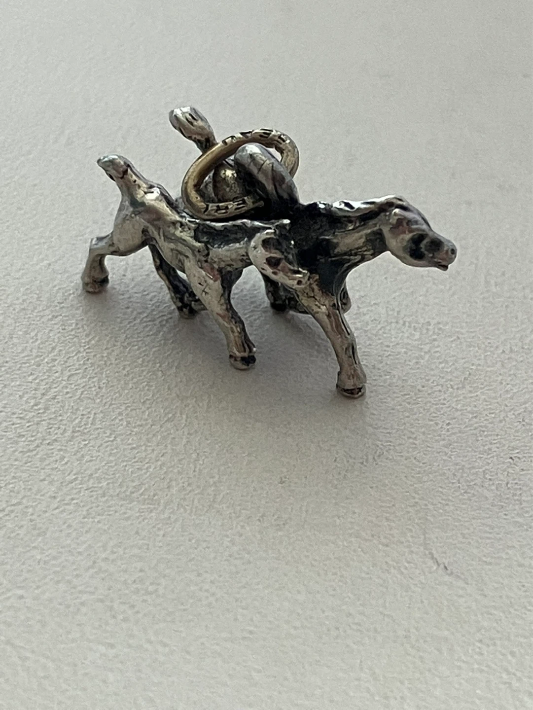 Sterling Silver Two Horses Charm - photo 5