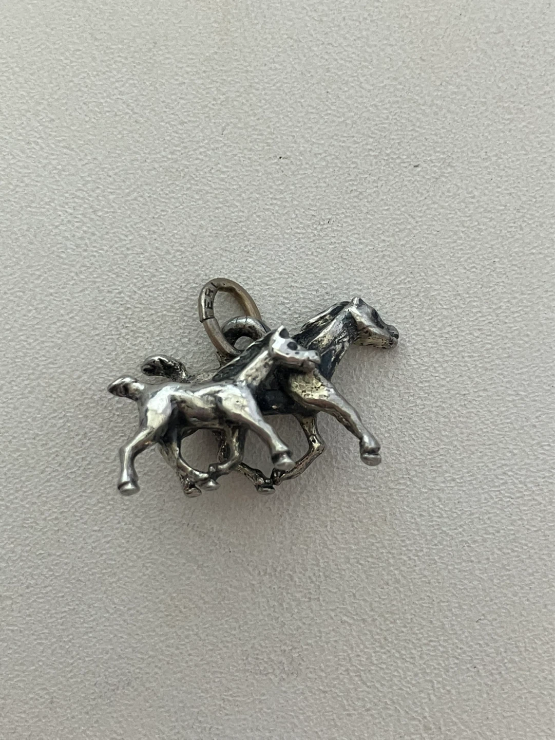 Sterling Silver Two Horses Charm