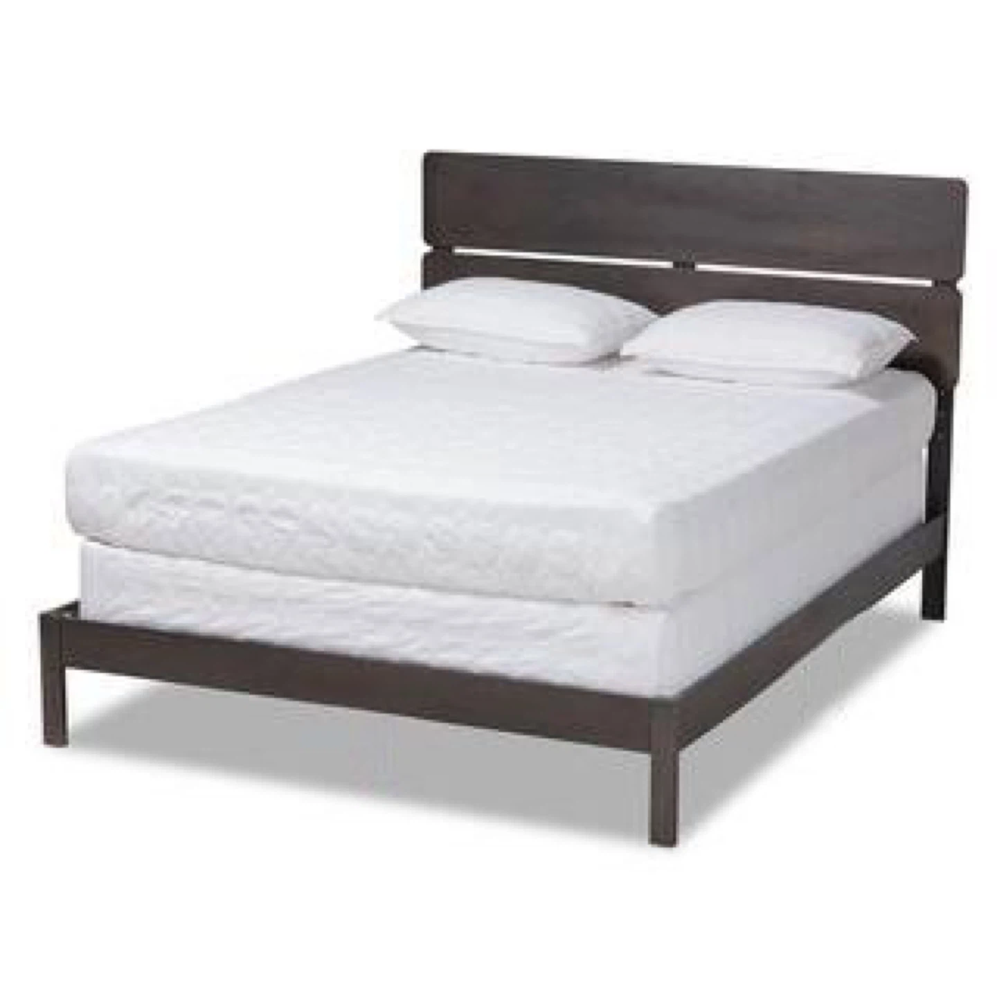 New Queen Size Gray Modern Wood Bed - photo 3