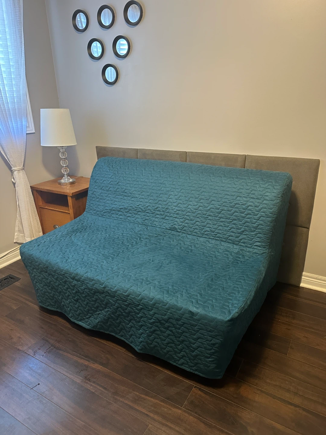 Ikea Sofa Bed with Cover and headboard
