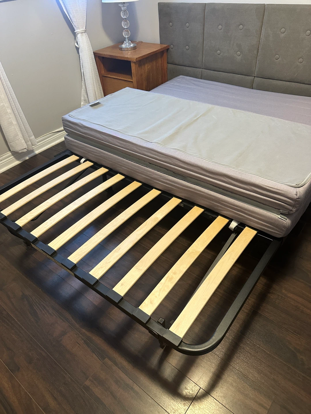 Ikea Sofa Bed with Cover and headboard - photo 4