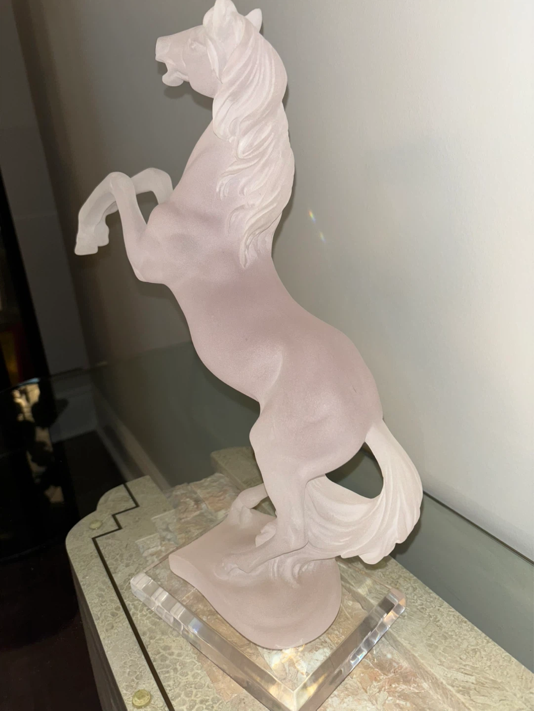 Frosted Crystal Horse Sculpture - photo 2