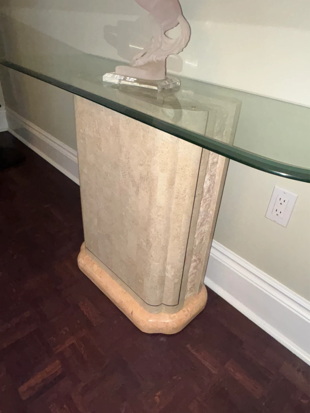 Glass Top Console Table - photo 2