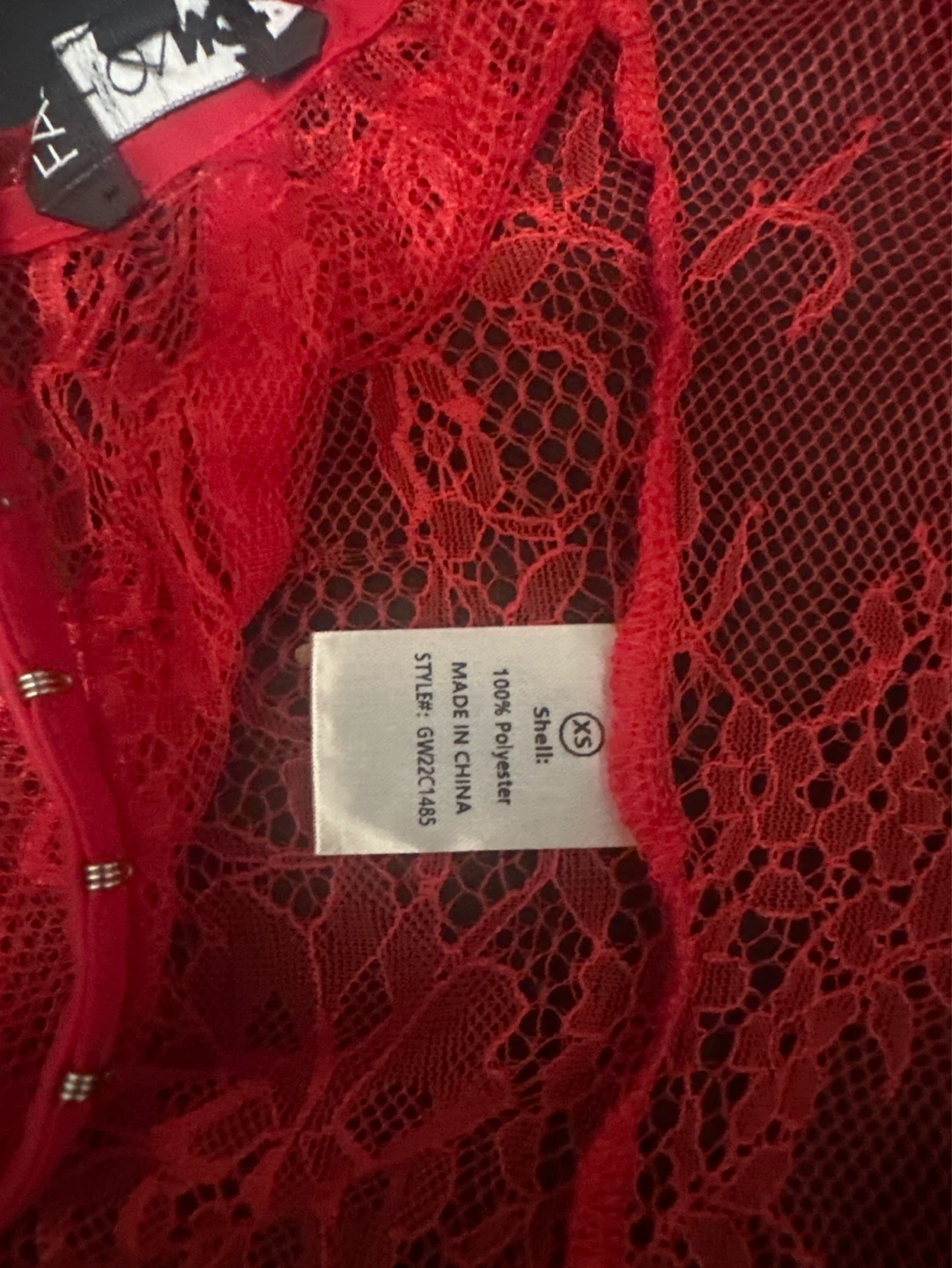 Fashion Nova Red Lace Corset Top - XS - photo 4