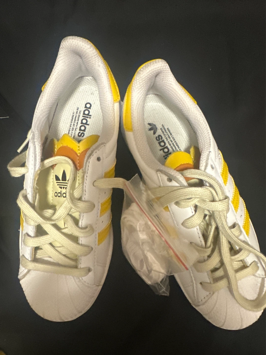 Adidas Superstar White Yellow Sneakers - photo 2