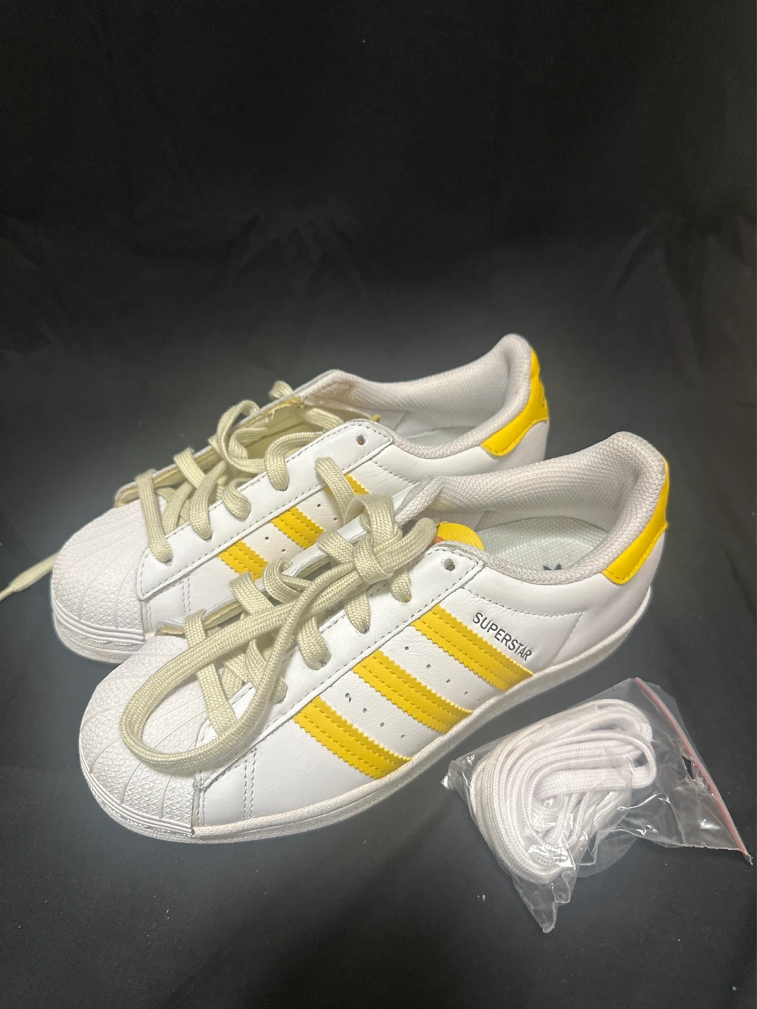 Adidas Superstar White Yellow Sneakers