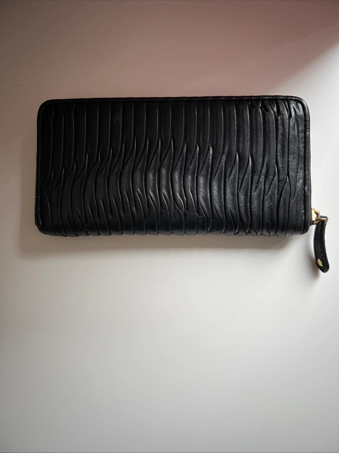 Coach Black Wrinkled Leather Zip Around Wallet - photo 2