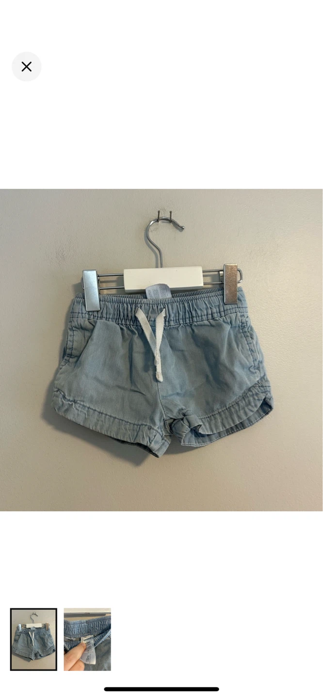 Carters Baby Boy's Light Wash Denim Shorts - 18 Months