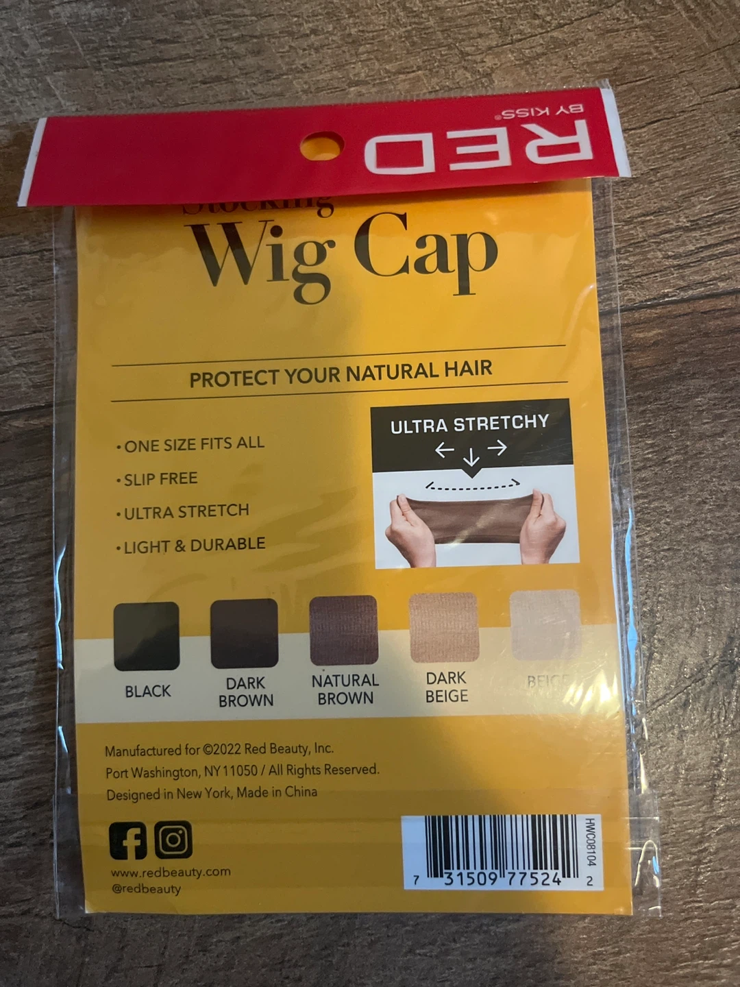 RED by KISS Stocking Wig Caps - Natural Brown (2 PCS)🌱 - photo 2