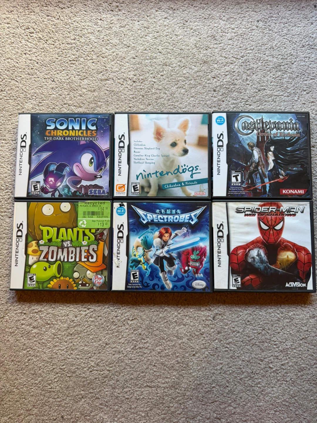 Nintendo DS Games: Sonic,Castlevania, Spider-Man + More