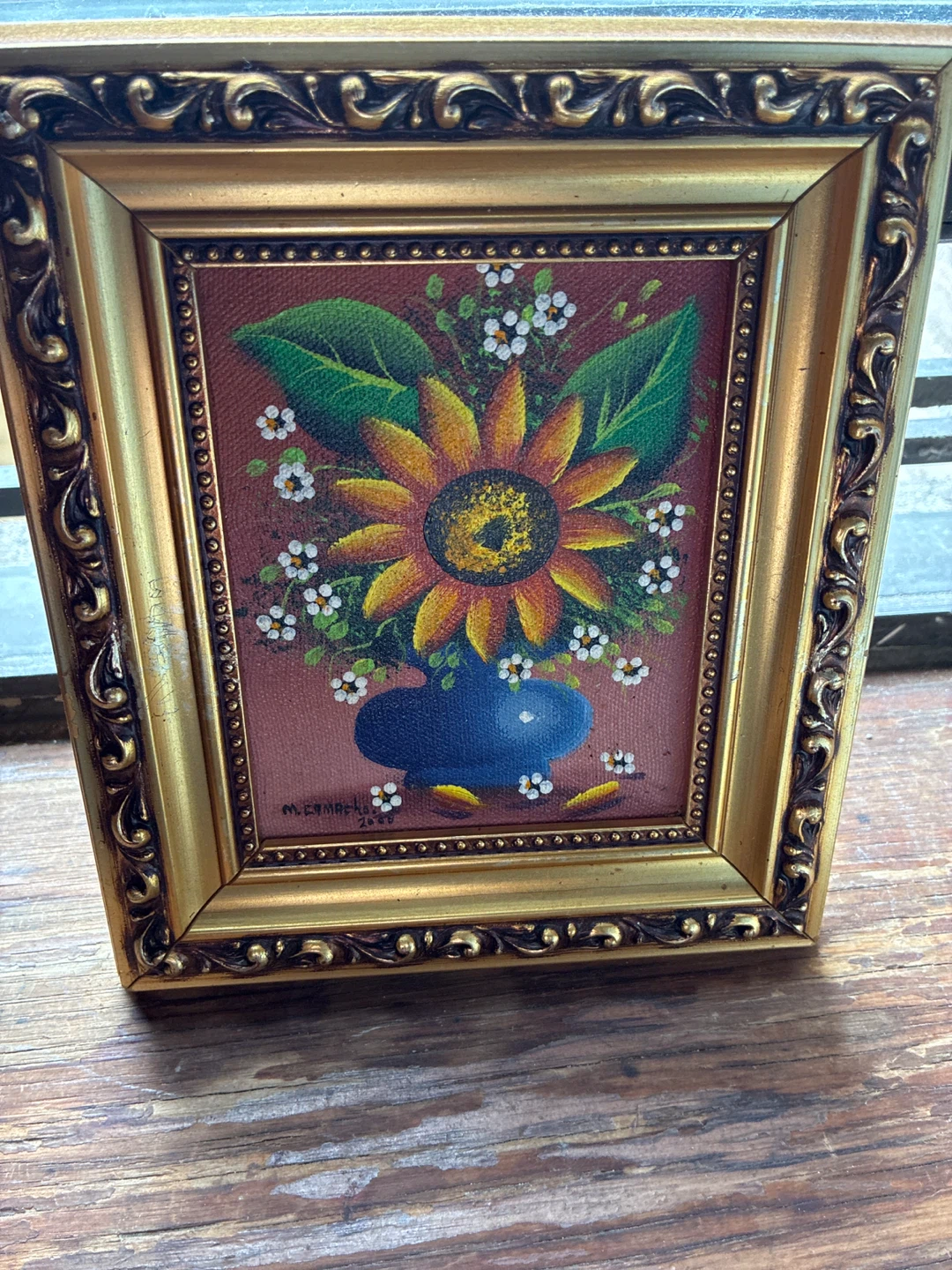 Small Framed Sunflower Painting 🌱