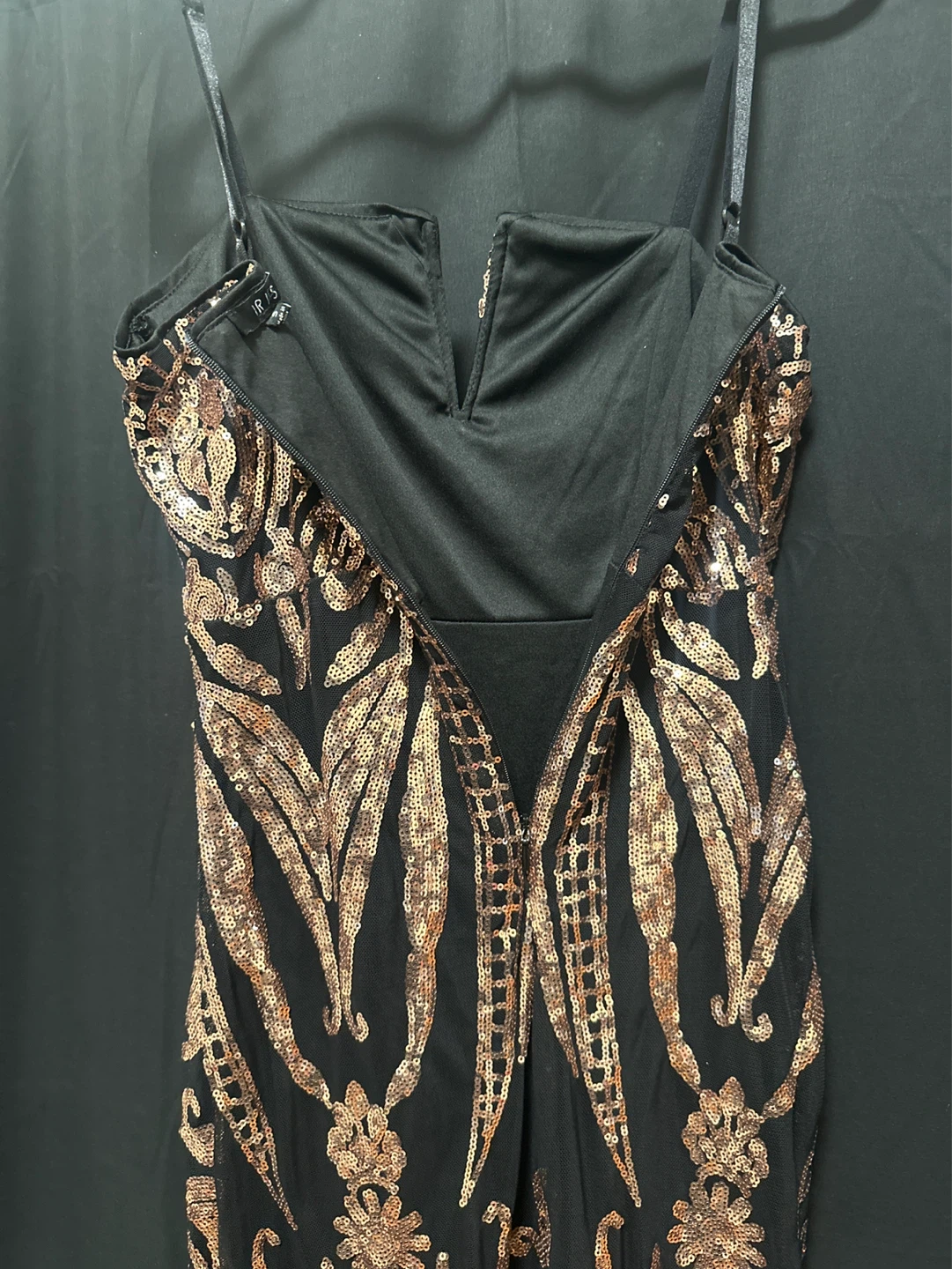 Black and Gold Sequin Mini Dress - photo 3