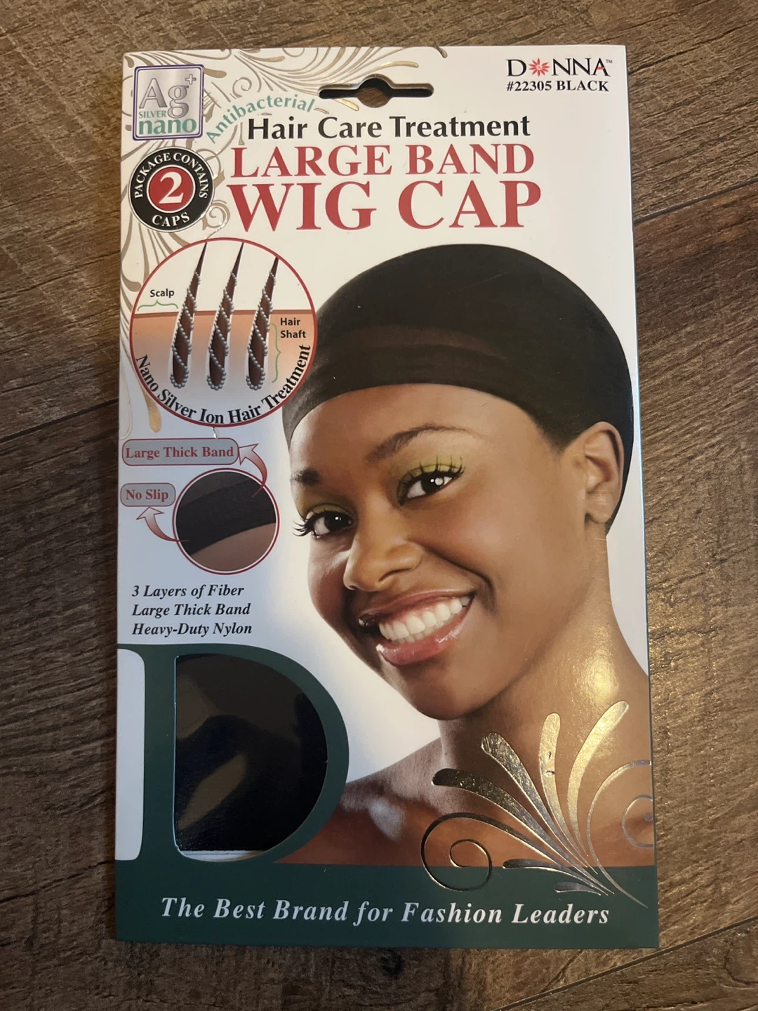 Donna Large Band Wig Cap-Black🌱