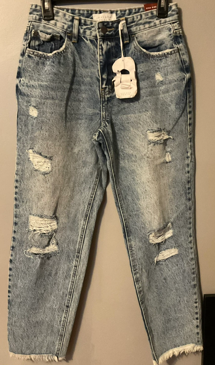 Nature Denim Women's High Rise Distressed Jeans