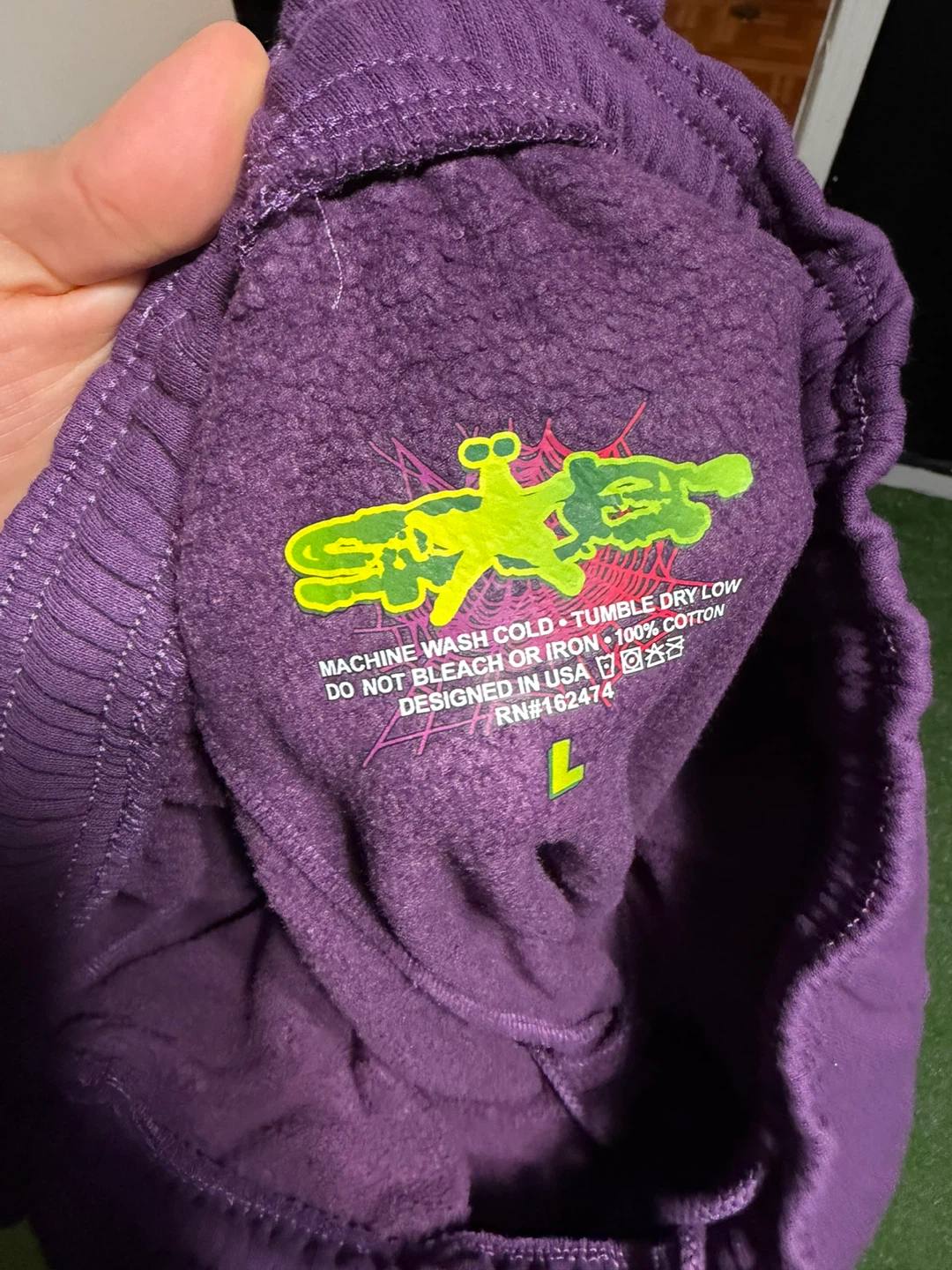 Sp5der Logo Sweatpants – Size Large - photo 2