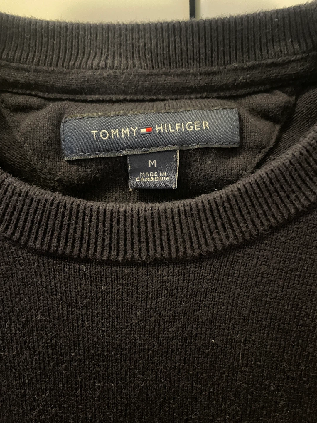 Tommy Hilfiger Crew Neck Sweater - Size M - Black - photo 2
