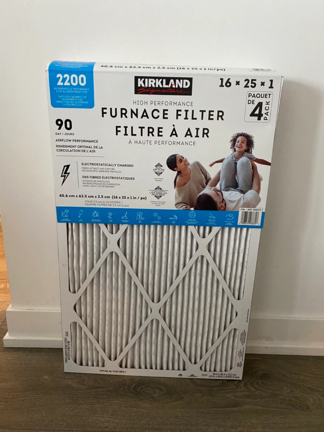 Kirkland Signature High Performance Furnace Filter - 16 x 25 x 1