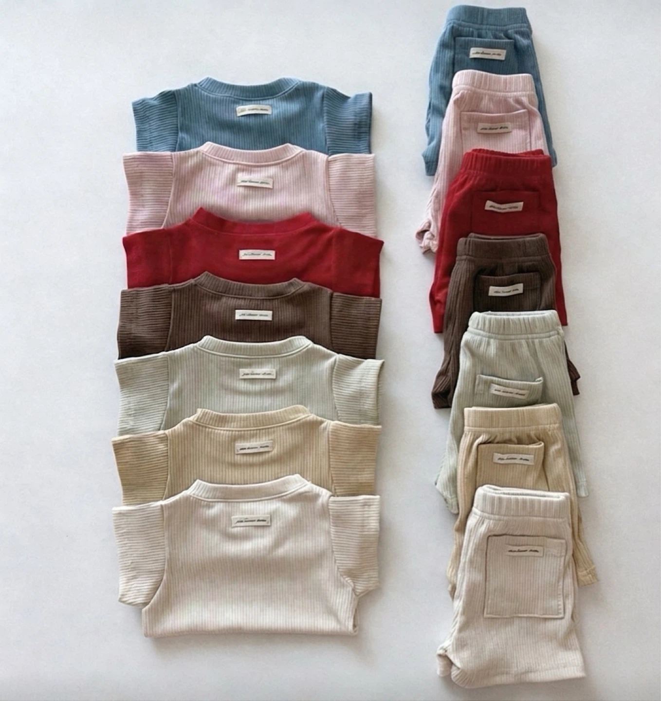 Brand New 100% Cotton Baby & Toddler Ribbed Matching Sets