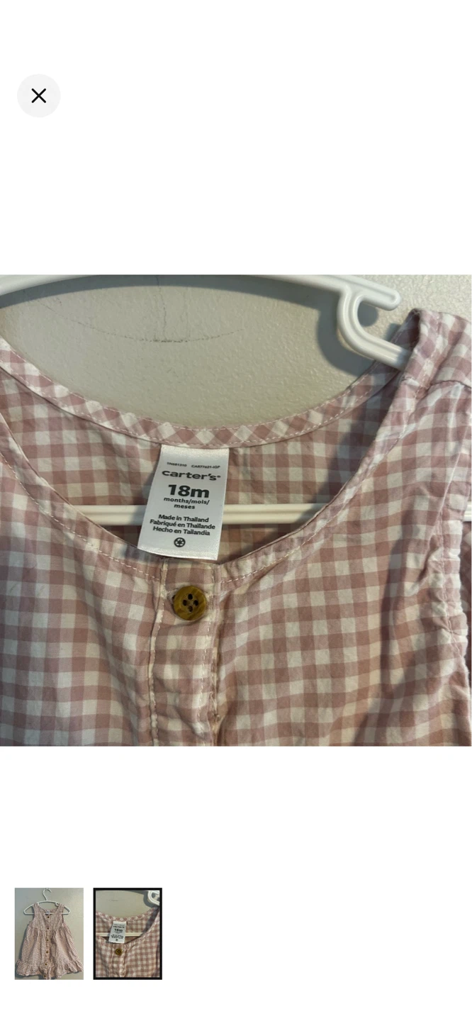 Carter's Pink Gingham Dress - 18 Months - photo 2
