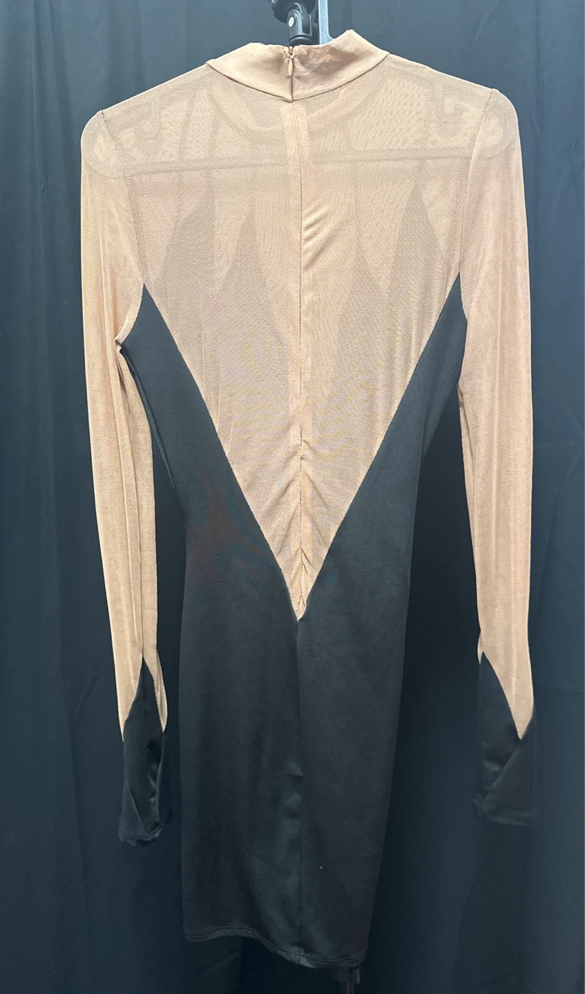 Mesh Long Sleeve Mini Dress - photo 2