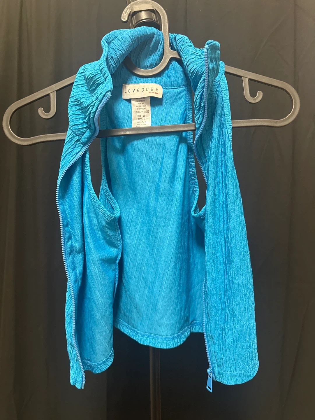 LovevFem Blue Crinkle Vest