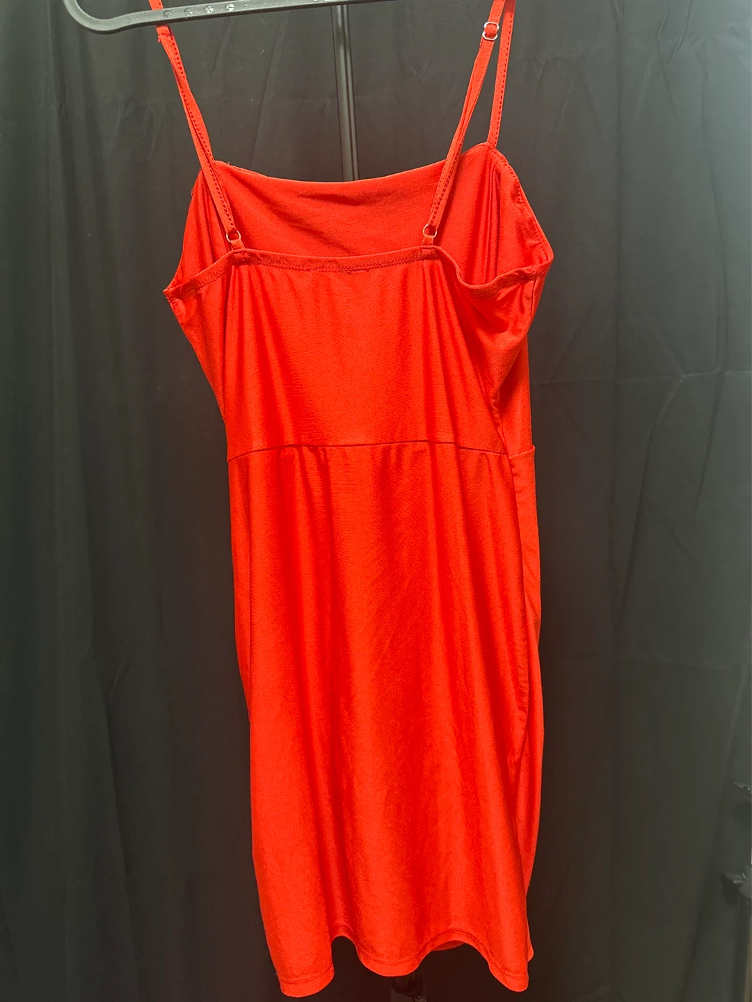 Red Spaghetti Strap Ruched Mini Dress - photo 2