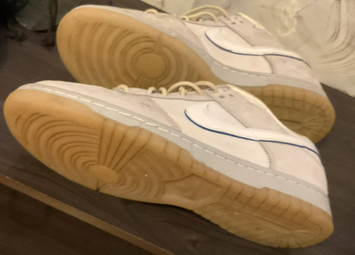 Nike Dunk Low White Blue Sneakers - photo 2