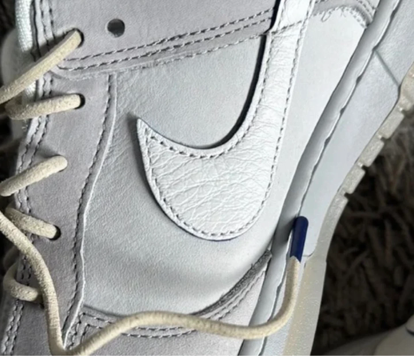 Nike Dunk Low White Blue Sneakers - photo 3