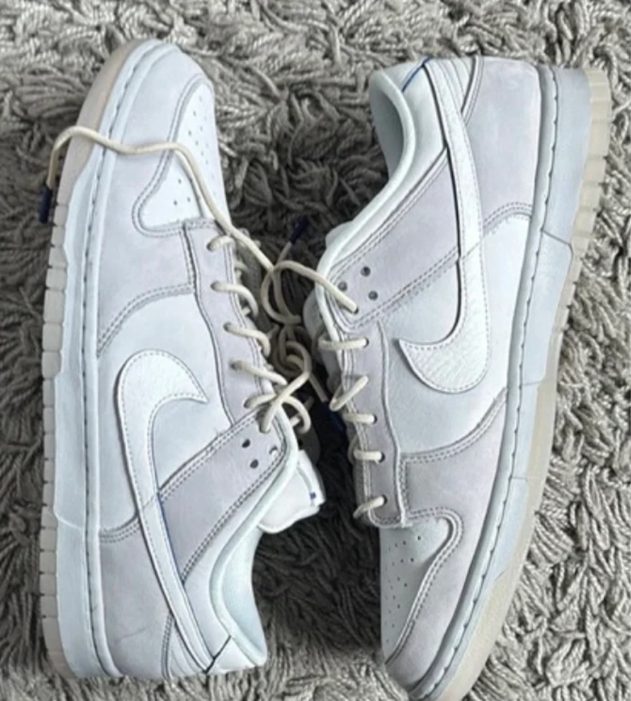 Nike Dunk Low White Blue Sneakers - photo 4