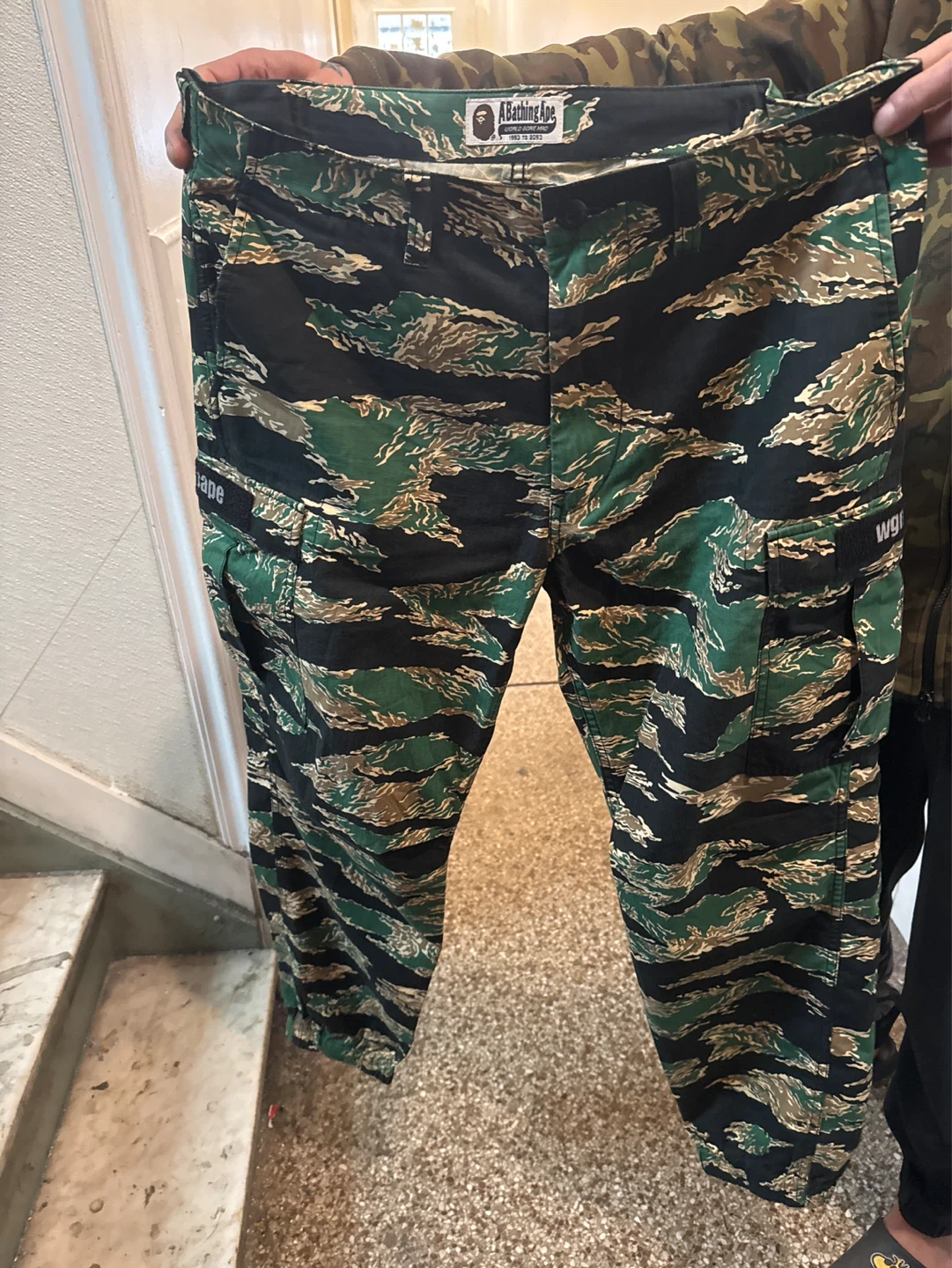 A Bathing Ape World Gone Mad Tiger Camo Cargo Pants - photo 2